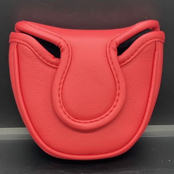 Pebble Beach Golf Links Mallet Putter Golf Head Cover Red White NEW - Picture 3 of 5